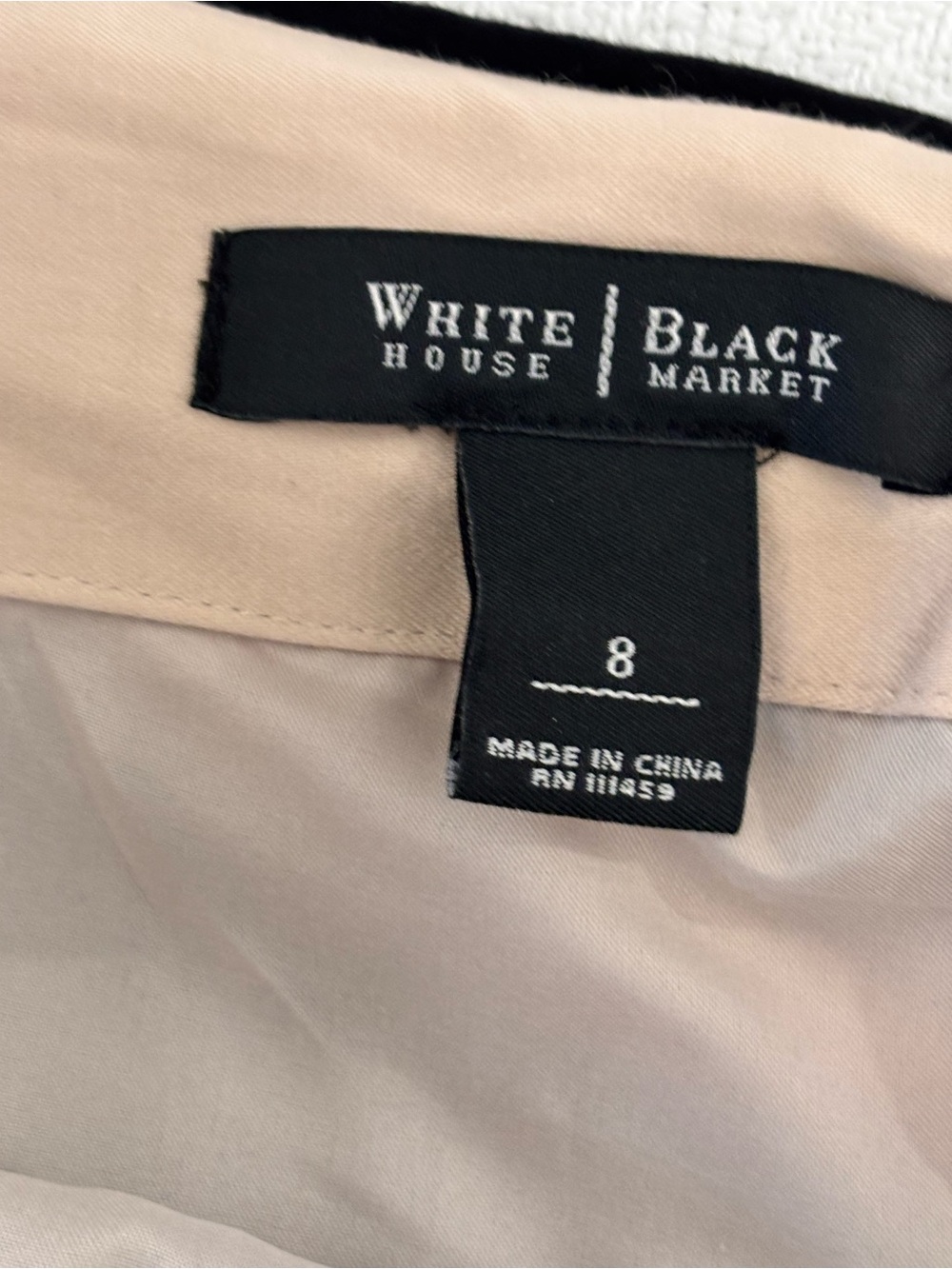 🐞White House Black Market Black, Cream & Tan Spiral Panel Mini Skirt - Picture 5 of 10